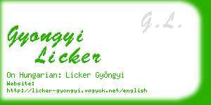gyongyi licker business card